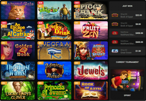 Spielansicht bei BetChan mit moderner Benutzeroberfläche